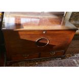 19thC mahogany fitted mule chest - Approx size: W: 125cm D: 61cm H: 82cm