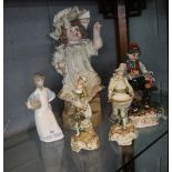 Collection of ceramics to include Capadomonte