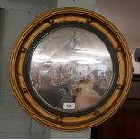 Convex gilt mirror