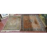 2 patterned rugs