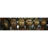 6 brass Lipton?s Souvenir tea caddys from the British Empire exhibition 1924-25