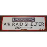 Metal Air Raid Shelter sign