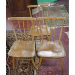 3 blonde elm Ercol chairs