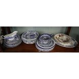 Collection of blue and white china