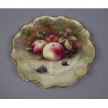 Hand painted plate by Worcester artist Richard Budd