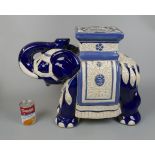 Ceramic elephant stool A/F