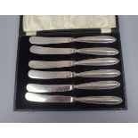 Hallmarked set of 6 butter knives 1913