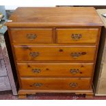 Pine chest of drawers - Approx size: W: 81cm D: 44cm H: 89cm