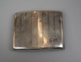 Hallmarked silver cigarette case - Approx weight: 117g