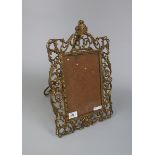 Large brass photo frame on stand