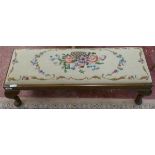 Tapestry top double foot stool