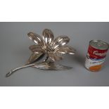 Italian white brass Flower/petal ashtray