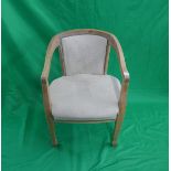 Upholstered beech tub chair