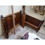 Mahogany framed double bed