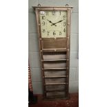 Industrial style letter rack clock