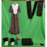Collection of vintage clothing to include Victorian examples