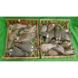 25 shell pigeon decoys together withÿ13 full bodied Pigeon decoys