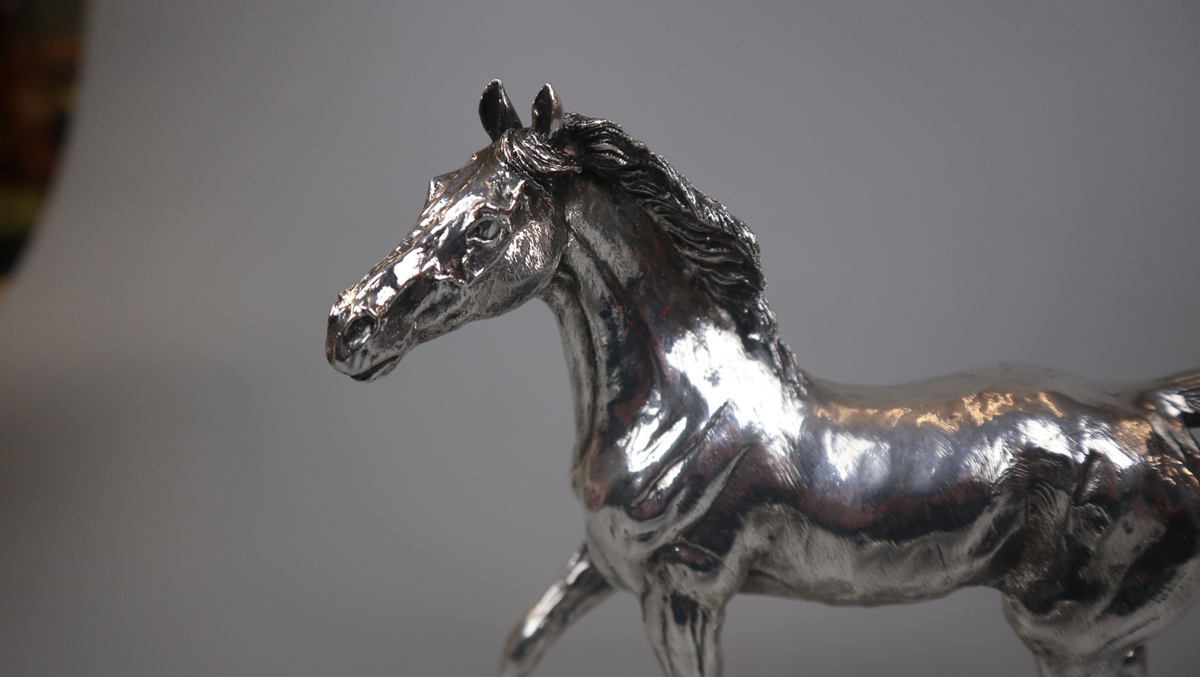 Hallmarked silver horse (filled) Sheffield 1991 - Bild 2 aus 5