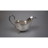Hallmarked silver sauce boat, Sheffield - Approx weight 147g
