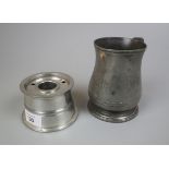 Antique tankard and pewter inkwell