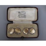 Fine pair of gold and enamel cufflinks