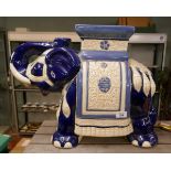 Ceramic elephant stool A/F