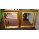 Pair of gilt framed mirrors