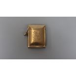 9ct gold vesta case - Approx weight 19.5g