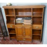 Edwardian walnut book case/shelves - Size: W:122cm D:35cm H:130cm