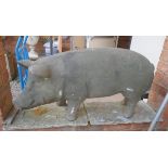 Large stone pig