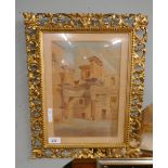Watercolour in gilt frame - G Corti