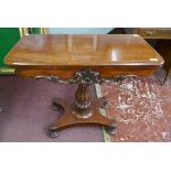 William IV mahogany card table