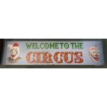 Wooden sign - Welcome to the Circus