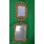 2 gold gilt framed mirrors