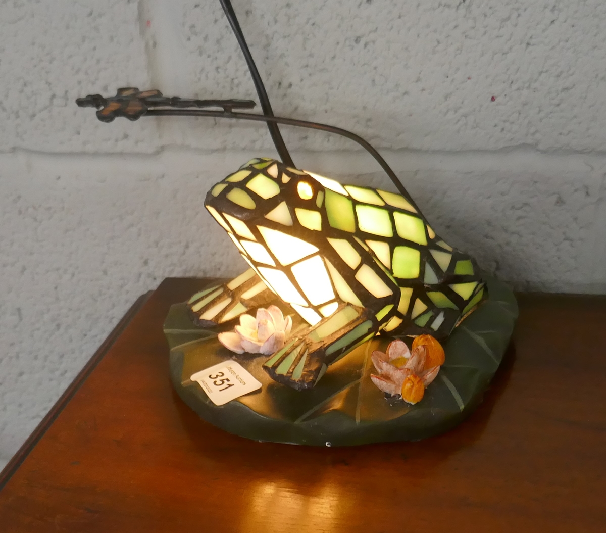 Tiffany style frog lamp