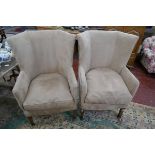 Pair of Edwardian armchairs