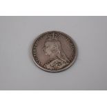 Queen Victoria - 1889 silver Crown 5 shillings