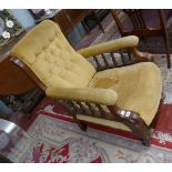 Antique upholstered armchair