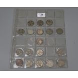 Collection of silver 1 florin coins