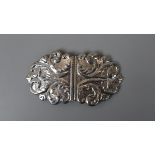 Hallmarked silver belt buckle