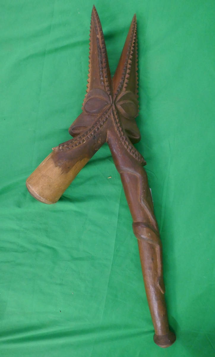 Polynesian ceremonial hardwood hammer