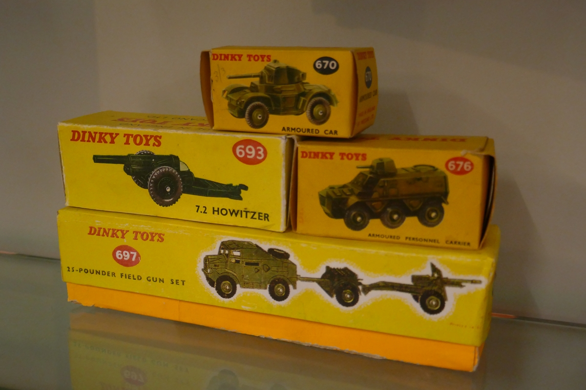 Collection of Dinky toys to include no 670 armoured car in box 1954-1964