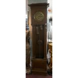 Arts & Crafts Grandfather clock - W.O - Approx height: 210cm