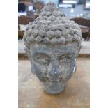 Stone Buddha bust - Approx H 21cm