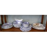 Collection of blue and white china