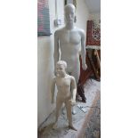 Large mannequin - Approx height: 191cm together with child mannequin