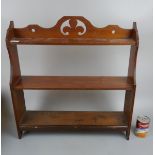 Mahogany wall shelves