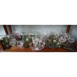 Collection of glass to include carnival glass