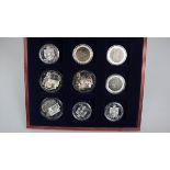 Collectors coins in display case