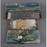 Airfix-72 scale PBY-5A Catalinaÿtogether with Airfix-600 scale H.M.S. Victorious